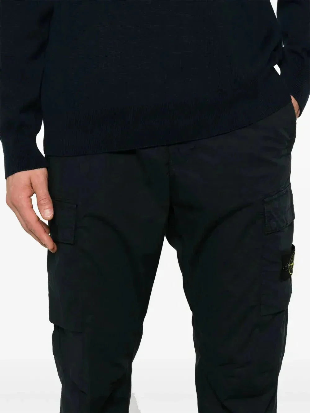 Stone cargo track pants