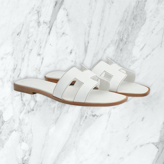 Claquette Hermes - blanc