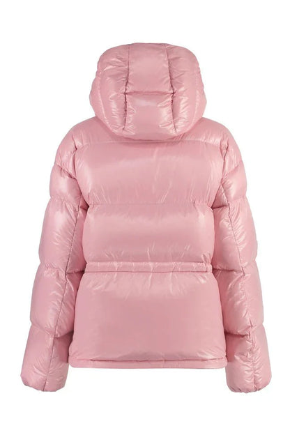 Moncler Abbaye hooded nylon down jacket