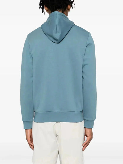 appliqué-logo zip-up hoodie