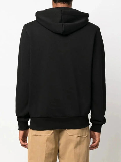 appliqué-logo zip-up hoodie