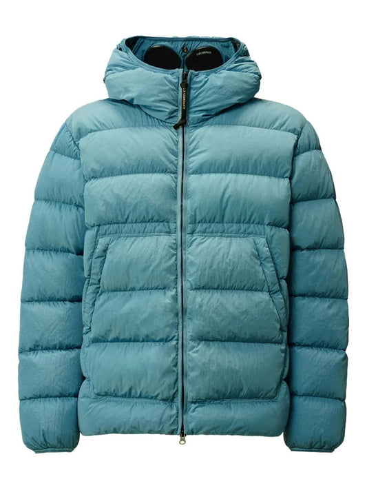 C.P. goggle-hood down jacket