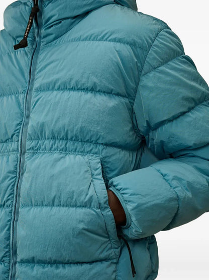 C.P. goggle-hood down jacket