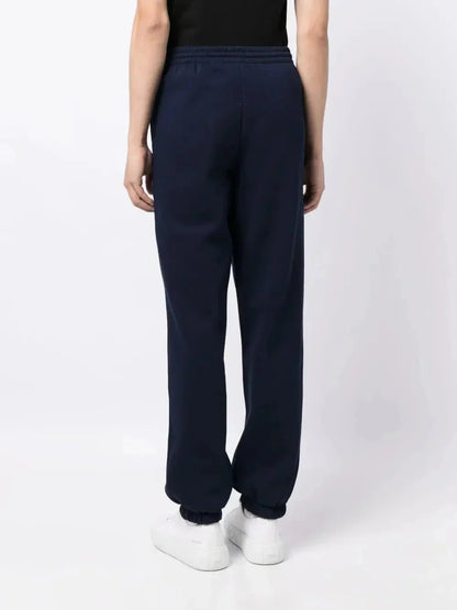 crocodile logo-patch fleece track pants