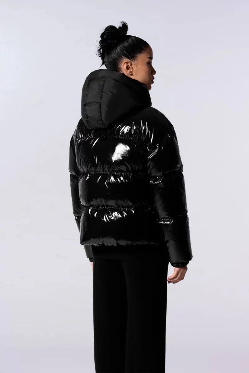 Gertrude Doudoune courte brillante Lili Bright - Noir