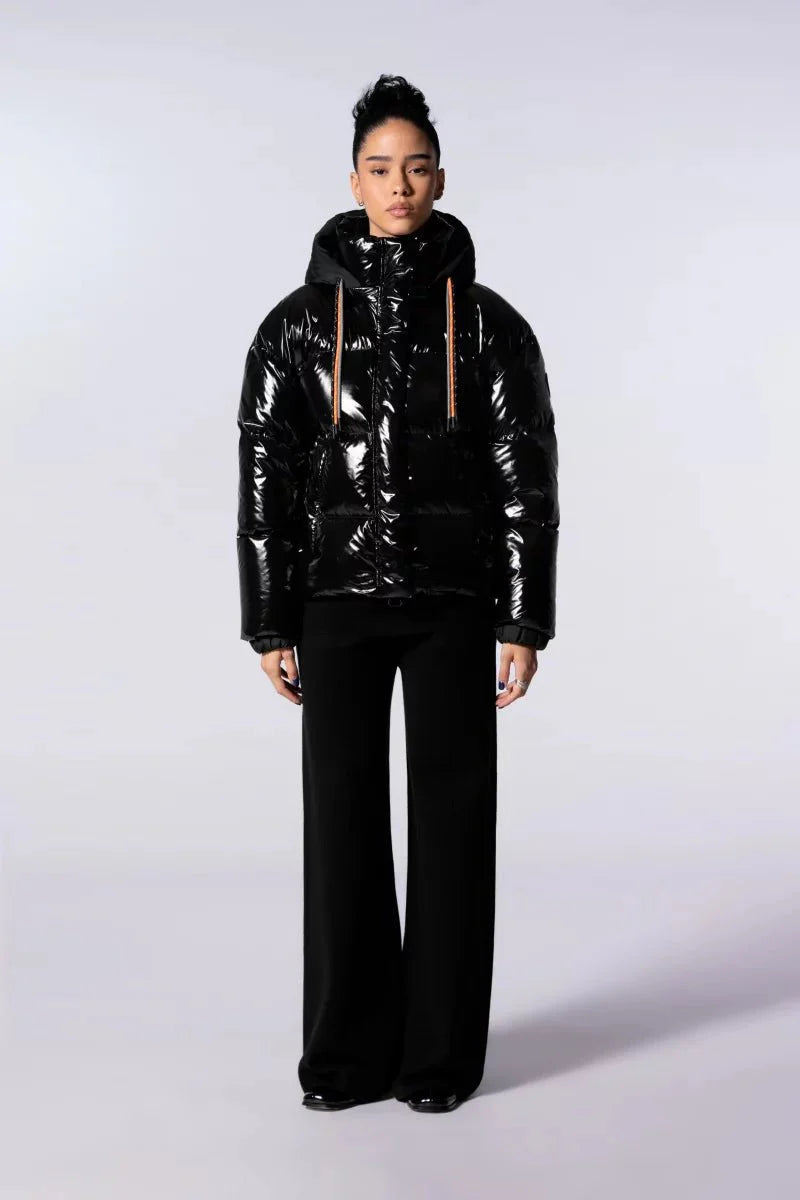 Gertrude Doudoune courte brillante Lili Bright - Noir