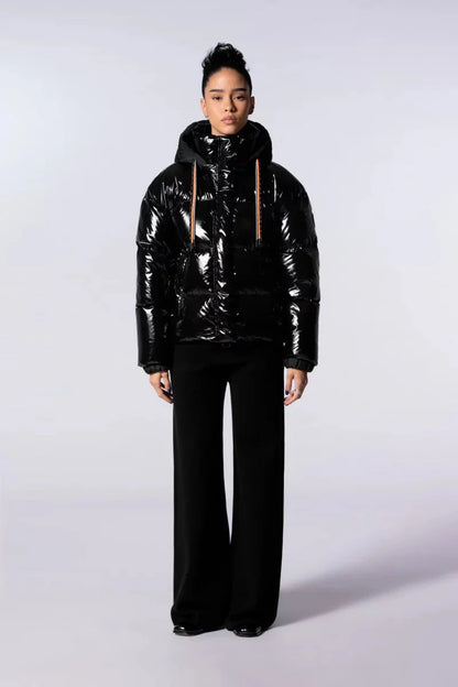 Gertrude Doudoune courte brillante Lili Bright - Noir
