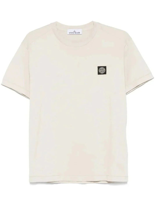 Stone Compass-patch cotton T-shirt