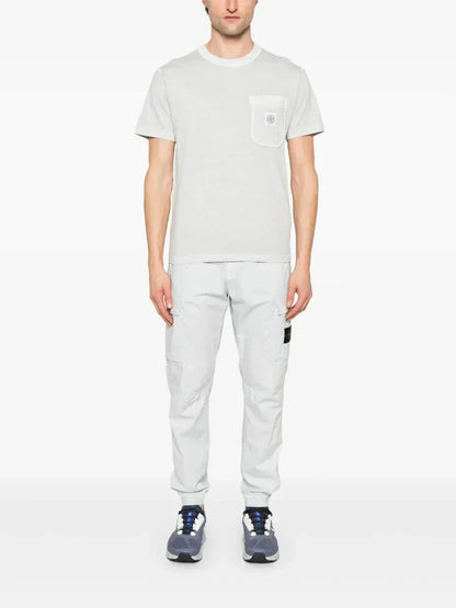 Stone tapered-leg cargo pants